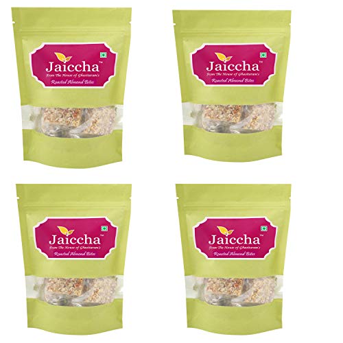 Jaiccha Ghasitaram Roasted Almond Bites 800 GMS in Green Paper Pouch von Jaiccha