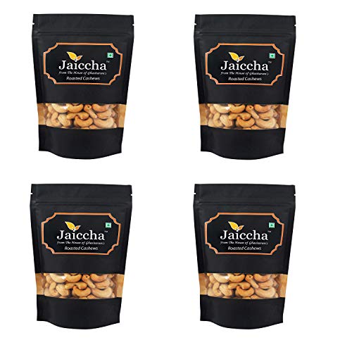 Jaiccha Ghasitaram Roasted Salted Cashews 800 GMS in Black Paper Pouch von Jaiccha