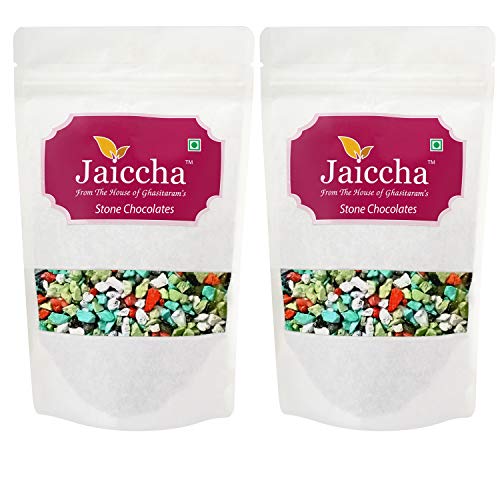 Jaiccha Ghasitaram Stone/ Rock Chocolates 400 GMS in White Paper Pouch von Jaiccha