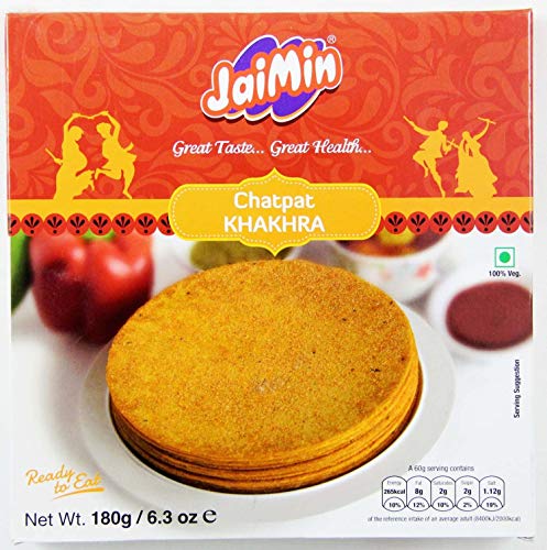 Jaimin Chatpat Khakhra Weizen-Snack Pikant - 200g - 3er-Packung von Jaimin