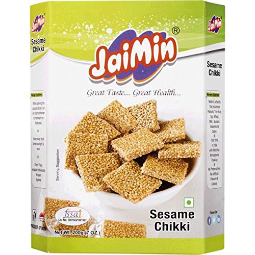Jaimin Sesame Chikki Sesam-Krokant - 200g - 2er-Packung von Jaimin