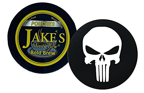 Jake's Mint Chew Bold Brew Pouch 1 Dose mit DC Crafts Nation Skin Can Cover – Totenkopf von Jake's Mint Chew