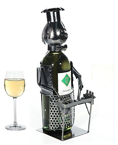 jakopabra Weinflaschenhalter aus Metall (Grillmeister) von jakopabra