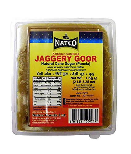 Natco Jaggery(Cane Sugar) 1KG von Jalpur