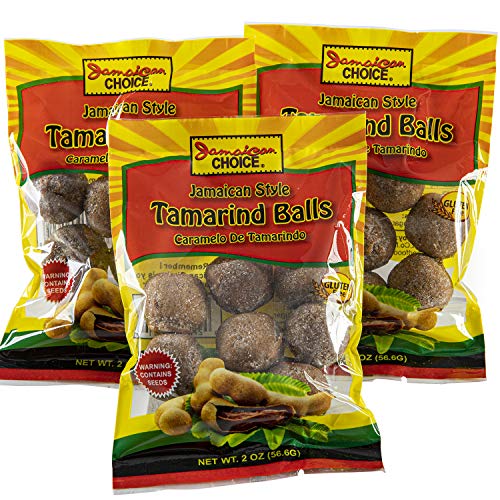 Tamarindenkugeln im Jamaikanischen Stil, süß und sauer, Caramelo De Tamarindo (57 g Beutel) 3er-Pack von Jamaican Choice