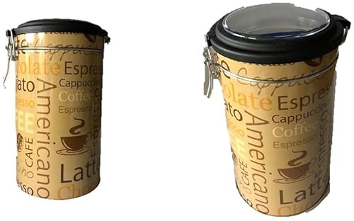 Bügelverschlussddose für Kaffee - die Kaffeedose hält Kaffeebohnen/Pulver luftdicht länger frisch - Retro Kaffeedose - Kaffeedose 500g Bohnen von James Premium