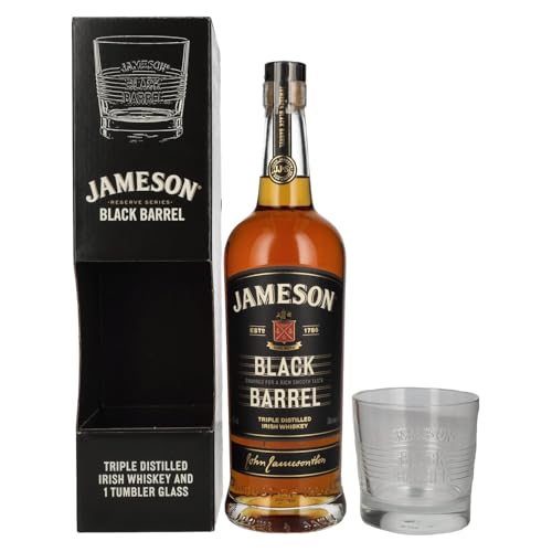 Jameson BLACK BARREL Triple Distilled Irish Whiskey 40% Vol. 0,7l in Geschenkbox mit Tumbler von Jameson Whiskey