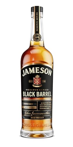 Jameson Black Barrel Irish Whiskey – Blended mit Single Pot Still und seltenem Grain – 1 x 0,7 l von Jameson