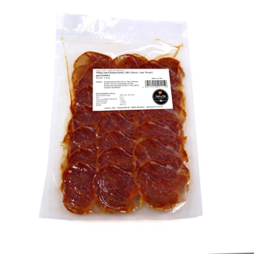 150g Lomo Embuchado | 50% Duroc | aus Teruel | geschnitten von Jamón y Vino - Spanische Delikatessen