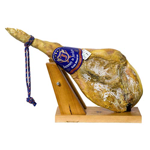 Serrano-Schinken Gran Reserva | +18 Monate gereift | ohne E-Zusatzstoffe | luftgetrockneter Jamón Serrano aus Spanien | geringer Salzgehalt von Jamones de Juviles SL