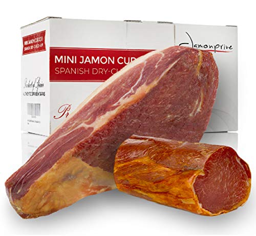 Serrano Schinken Gereift ohne Knochen 1 KG + Lomo (Lende) Duroc Natural 300 g - Spanischer Schinken Jamonprive von Jamonprive