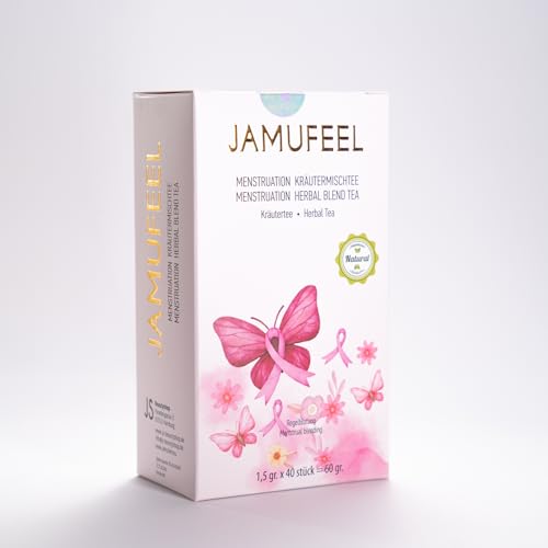 Jamufeel • Kräutertee mit Mönchspfeffer & Schafgarbe • 60g (40 Stück à 1,5g) • Unterstützt das Wohlbefinden während der Menstruation • 100% Natürlich von Jamufeel