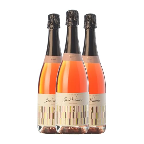 Jané Ventura Reserva de la Música Rosé Grenache Cava Reserve 75 cl Rosé Sekt (Karton mit 3 Flaschen von 75 cl) von Jané Ventura