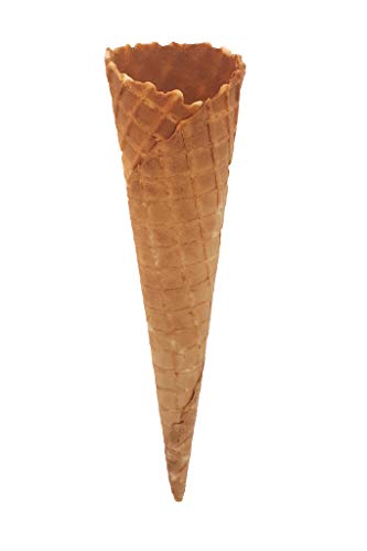 PJaspert Eiswaffeln | Eishörnchen - Dänische Hörnchen "Long Tom" VEGAN ohne Rand 200xØ56mm (60 Stück) von Jaspert Eiswaffeln