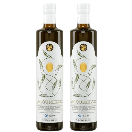 Elasion Agoureleo Olivenöl 2x 0,75l | Griechisches Olivenöl | Extra Native | Neue Ernte 2023 | 100% Koroneiki | Hoher Vitamingehalt | +20ml Jassas Olivenöl von Jassas Griechische Feinkost