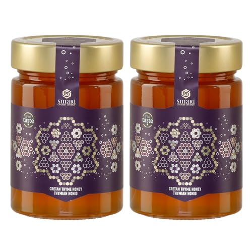 Griechischer Thymian Honig 2x 460g | Spezialiät aus Kreta | Smari Honey | +20ml Jassas Olivenöl von Jassas Griechische Feinkost