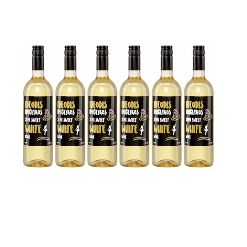 Imiglykos Ideodis weiß 6x 0,75l VAENI Naoussa | Lieblicher Weißwein aus Griechenland | 11% Vol. | Weingut Vaeni Naoussa | + 20ml Jassas Olivenöl von Jassas Griechische Feinkost