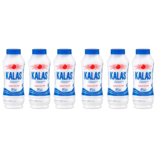 Salz (fein) 6x 400g Packung | Griechisches Meersalz mit hohem Jodgehalt | Kalas | +20ml Jassas Olivenöl von Jassas Griechische Feinkost