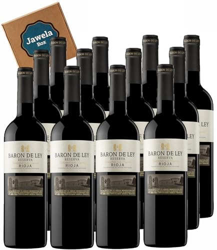 12 x Baron de Ley Reserva Rioja D.O.Ca 0,75l - Jawela Box 12er Vorteilspaket - Rotwein - 12 x 0,75l von Jawela