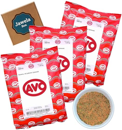 AVO Bonanza Grillgewürz 3 kg - Jawela Box - 3 x 1 kg Metzgergewürz Geflügel Schweinefleisch aus natürlichen Zutaten - Großpackung von Jawela