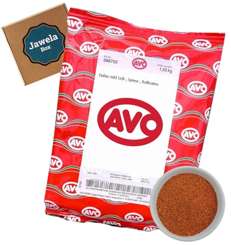 AVO Dallas mild Grill-, Spieß-, Rollbraten Gewürz 1kg - Jawela Box - aus natürlichen Zutaten - Großpackung (1kg, Dallas) von Jawela