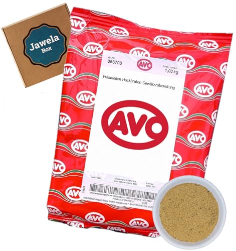 AVO Frikadellen Hackbraten Hackfleisch Gewürz 1kg - Jawela Box - Hackfleisch Gewürzmischung aus natürlichen Zutaten – Großpackung von Jawela