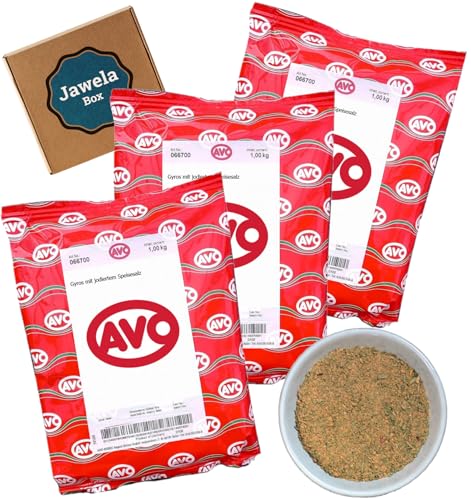 AVO Gyros Gewürz 3 kg - Jawela Box - 3 x 1 kg Gyros Gewürzmischung aus natürlichen Zutaten – Großpackung von Jawela