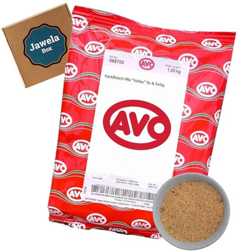 AVO Hackfleisch-Mix "Hellas" fix & fertig Gewürz 1kg - Jawela Box - Hackfleisch Gewürzmischung – Großpackung von Jawela