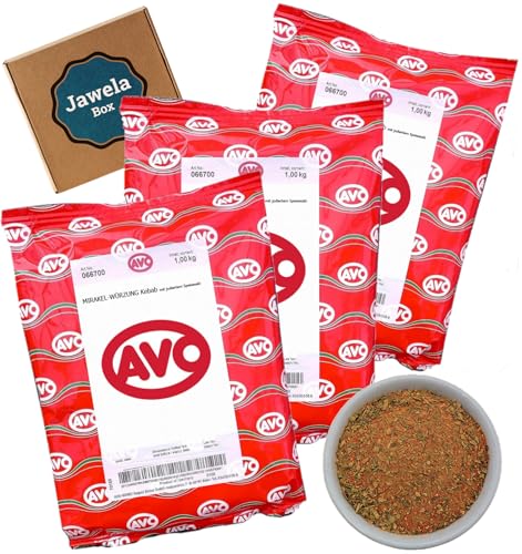 AVO Mirakel Würzung Kebab 3 kg - Jawela Box - 3 x 1 kg Döner Kebab Drehspieß Gewürzmischung – Großpackung von Jawela