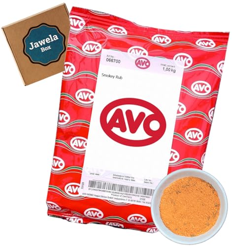 AVO Smokey Rub 1kg - Jawela Box - Grillen BBQ Rub Gewürzmischung zum Einreiben – Großpackung von Jawela