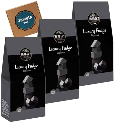 Nordthy Luxury Fudge Lakritz Liquorice 3 x 150g - Jawela Set - Nordthy Luksus Fudge Weichkaramell Toffee Lakrids von Jawela