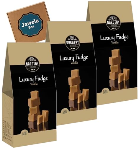 Nordthy Luxury Fudge Vanille Vanilla 3 x 150g - Jawela Set - Nordthy Luksus Fudge Weichkaramell Toffee von Jawela