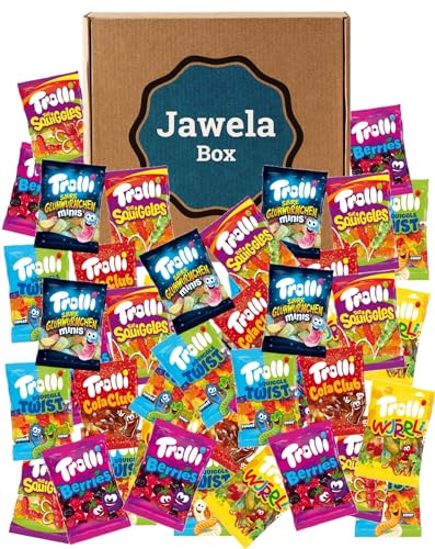 Wurfmaterial Mini Weingummi Tüten 2000g - Karneval Fasching Kindergeburtstag Candybar Messe Geburtstag - Jawela Box Großpackung Fruchtgummi Süßigkeiten in kleinen Tüten von Jawela