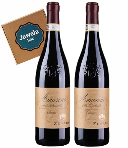 Zenato Amarone della Valpolicella Classico DOCG 2 x 0,75l - Jawela Box 2er Set Amarone Zenato - Rotwein von Jawela