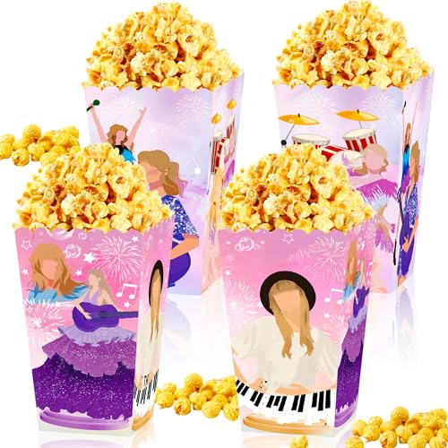 JeVenis 12 PCS Singer Thema Party Popcorn Boxen Singer Thema Geburtstag Party Supplies Geschenk Taschen Süßigkeit behandeln Tasche für Geburtstag Hochzeit Brautdusche von JeVenis