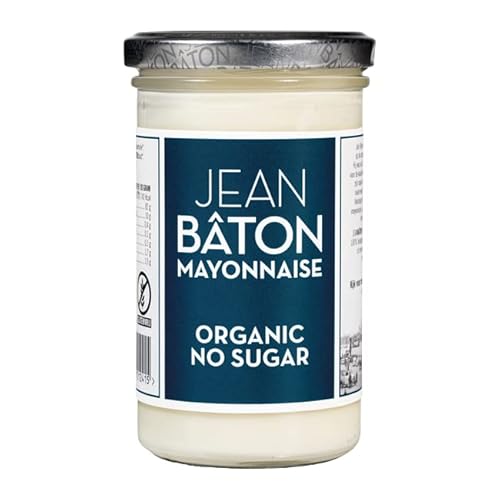 JEAN BÂTON - Mayonnaise Organic NO Sugar | Mayonnaise hergestellt aus 100% biologischen Zutaten. Laktosefreie Bio-Mayonnaise ideal zu Salaten, Sandwiches oder als Dip | Inhalt: 245ml von Jean Bâton