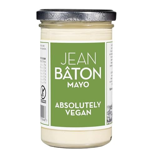 JEAN BÂTON - MAYONNAISE ABSOLUTELY VEGAN | Rein pflanzliche Mayonnaise ohne Ei. Cremige und vegane Mayonnaise ideal für Salate, Sandwiches, Gemüse uvm. Glutenfreie Mayo | Inhalt: 245ml von Jean Bâton