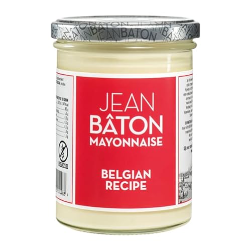 JEAN BÂTON - Mayonnaise Belgian Recipe | Authentisch flämische Mayonnaise, hergestellt nach belgischem Rezept. Frisch-saure Mayonnaise ideal zu Pommes Frites | Inhalt: 245ml von Jean Bton