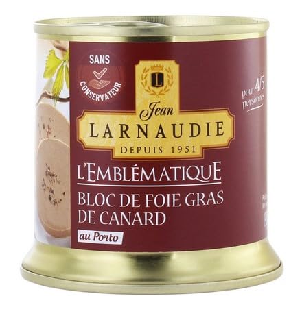 Jean Larnaudie Block Entenleber mit Portwein 190 gram Dose aus Frankreich von Jean Larnaudie