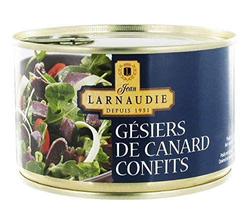 Jean Larnaudie Gésiers de Canard Cuits dans la Graisse de Canard - Gekochte Entenmägen in Entenfett 410g Dose von Jean Larnaudie