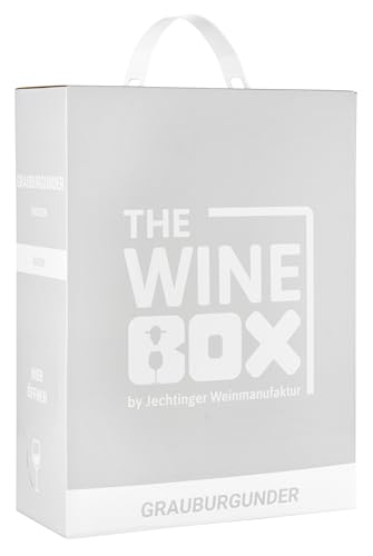 The Wine Box Grauburgunder trocken - Wein-Box Jechtinger Weißwein mit zarten Fruchtaromen nach Pfirsich, Apfel & Zitrusfrüchten, Anbaugebiet Kaiserstuhl (1 x 3,0 l Bag-in-Box) von Jechtinger Weinmanufaktur eG