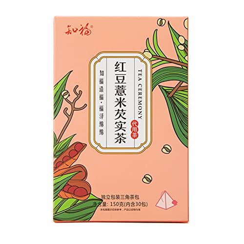 Red Bean Coix Seed Tea Bags, 5.3oz 30 Count Ormosia Red Bean Pearl Barley Gorgon Fruit Teebeutel, Chinesischer Kräutertee Kombinationstee von Jectse