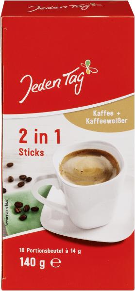 Jeden Tag 2in1 Kaffee Sticks von Jeden Tag