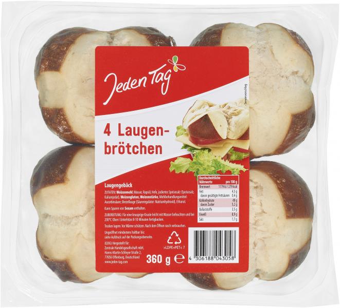 Jeden Tag 4 Laugenbrötchen von Jeden Tag