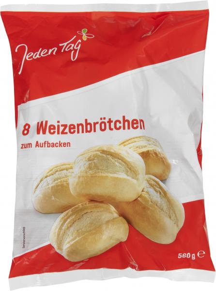 Jeden Tag 8 Weizenbrötchen zum Aufbacken von Jeden Tag