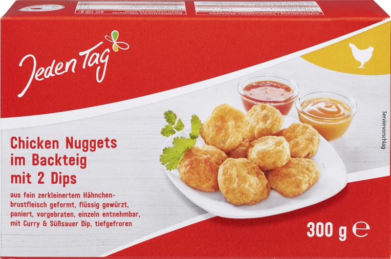 Jeden Tag Chicken Nuggets im Backteig mit 2 Dips von Jeden Tag