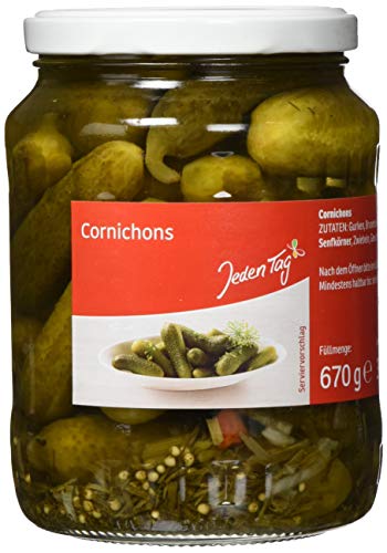 Jeden Tag Cornichons, 670 g, Abtropfgewicht 370 g von Jeden Tag