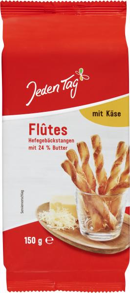 Jeden Tag Flûtes Hefegebäckstangen mit Käse von Jeden Tag