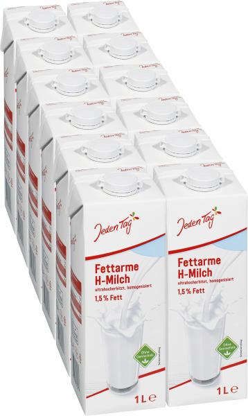 Jeden Tag fettarme H-Milch 1,5% von Jeden Tag