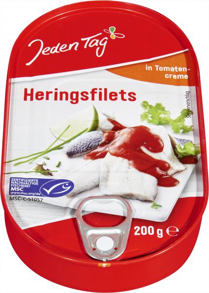 Jeden Tag Heringsfilets in Tomatencreme von Jeden Tag